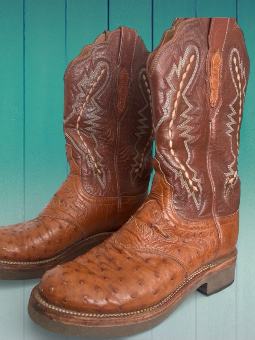 Lucchese Full Ostrich Quill Leather Women’s Boots Size 7B GUC! - Picture 8 of 15